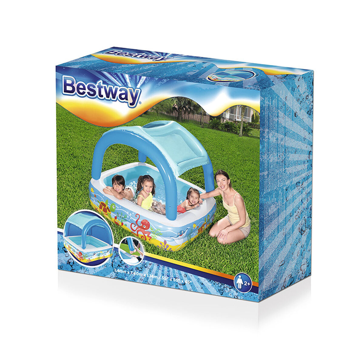 Bērnu baseins Bestway 140 x 140 x 114 cm